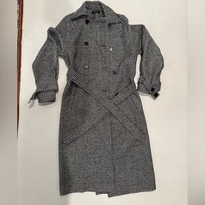 Women’s Houndstooth Trench Coat